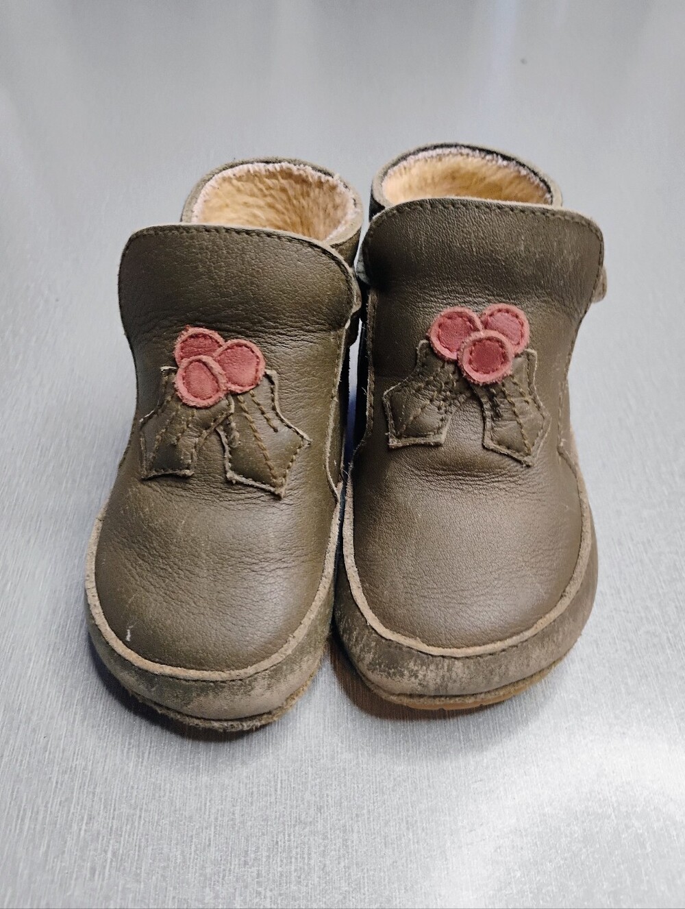 Donsje leather Holly Berry Christmas booties